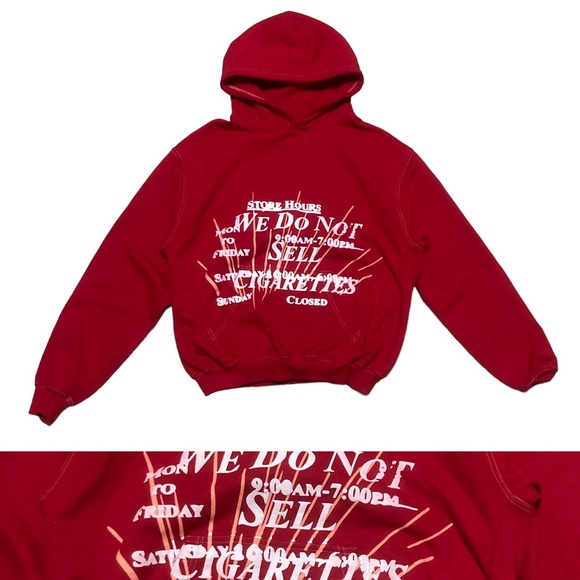 Gracious MFG | Shirts | Gracious Mfg We Do Not Sell Cigarettes Hoodie Mens  Size Small In Red | Poshmark